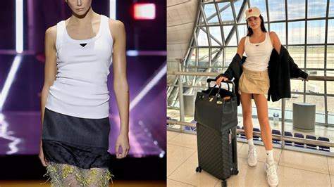 white Prada tank top celebrities